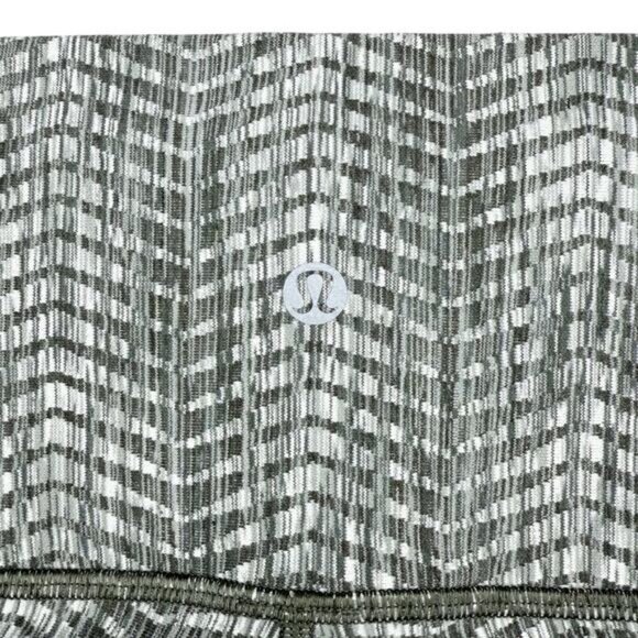 LULULEMON Wunder Under Crop High-Rise 21" Sz 12 Arrow Jacquard Olive Grey Sage - Picture 6 of 8